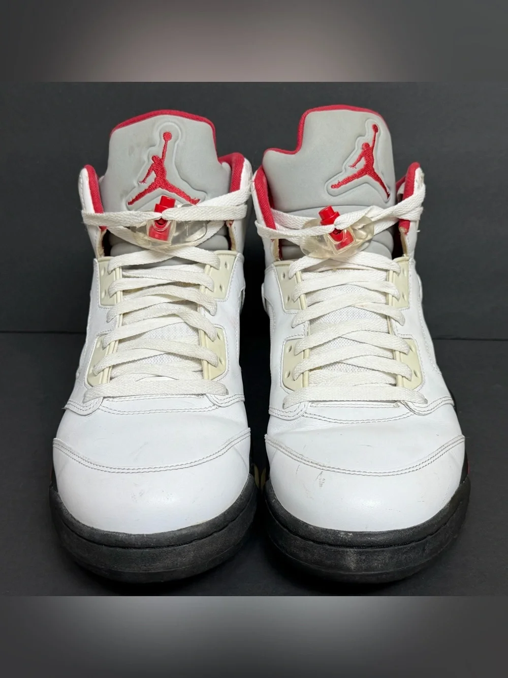 Nike Air Jordan 5 Retro 'Fire Red’ Men's Size 13 Leather Sneakers 136027-100